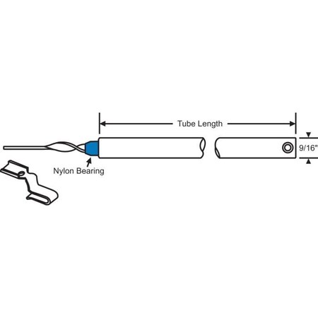 Strybuc 25in CLIP ON 5/8 NON TILT BAL 85M-25B-2W